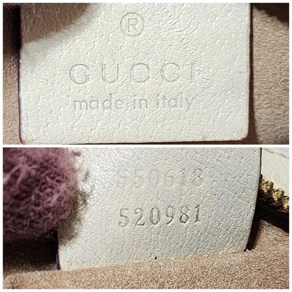 Authentic GUCCI Textured Calfskin Web Mini Ophidia Round Shoulder Bag Mystic Whi - Picture 5 of 16